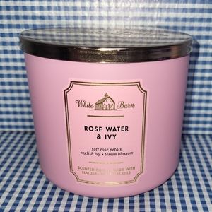 ROSE WATER & IVY  3 Wick Candle